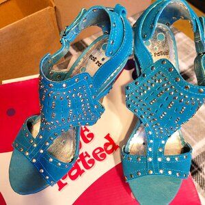 P368-NIB Not Rated Hot Spot 2 Turquoise Wedges SZ 9